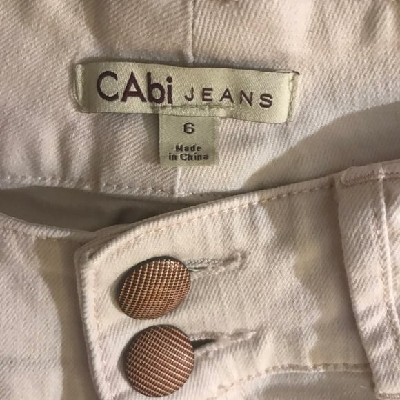 CAbi jeans - oatmeal two-button fly zip (size 6) - Picture 2 of 3